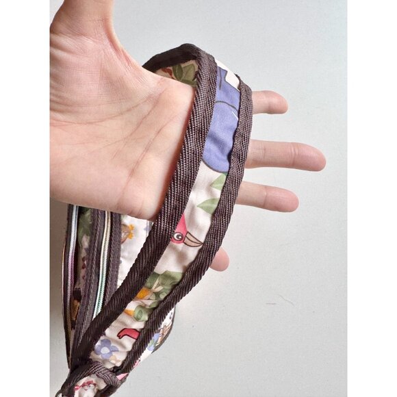 LESPORTSAC Jungle Animal Print Nylon Logo Grosgrain Trim Shoulder Bag Purse - Picture 10 of 15